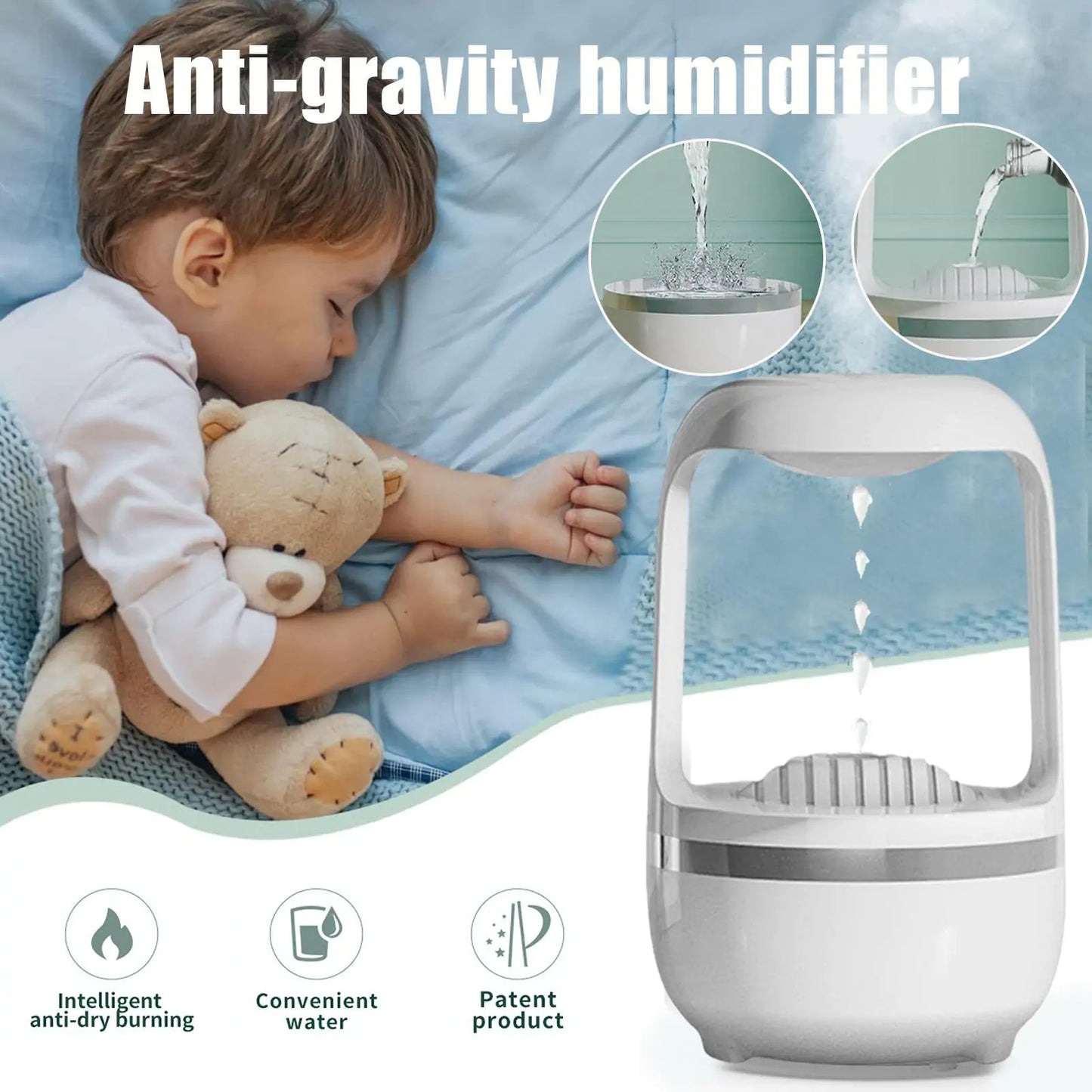 Luminous Breeze Water Drops Humidifier